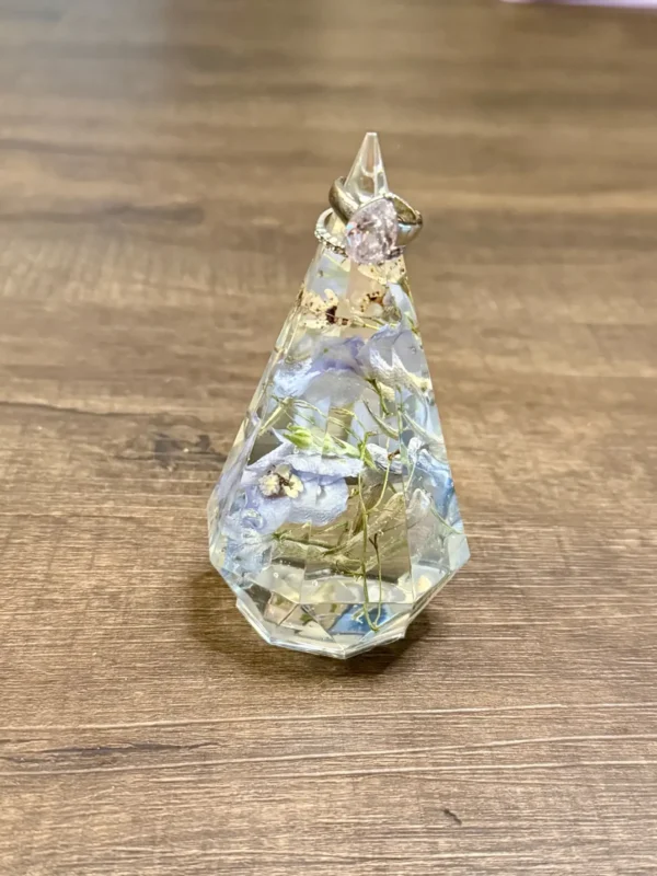 Blue Delphinium Prism Ring Holder