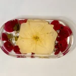 Ivory Rose and Bougainvillea Jewelry Tray