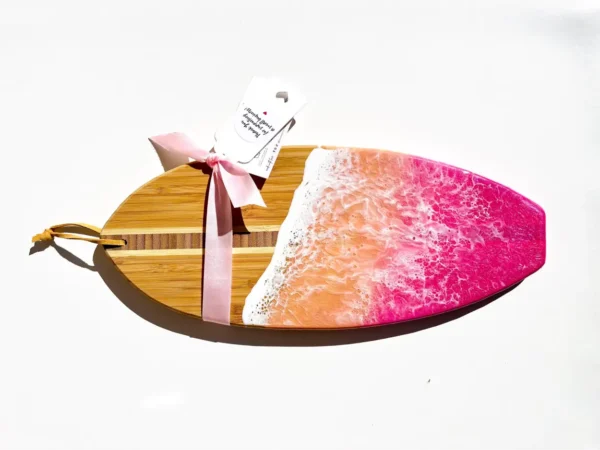 Rainbow Sherbet Surfboard Bamboo Wood Board