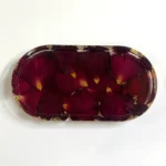 Red Rose Petal/Gold Flake Jewelry Tray