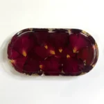 Red Rose Petal/Gold Flake Jewelry Tray