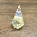 Blue DelphiniumWhite Hydrangea Prism Ring Holder