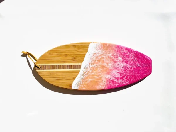 Rainbow Sherbet Surfboard Bamboo Wood Board