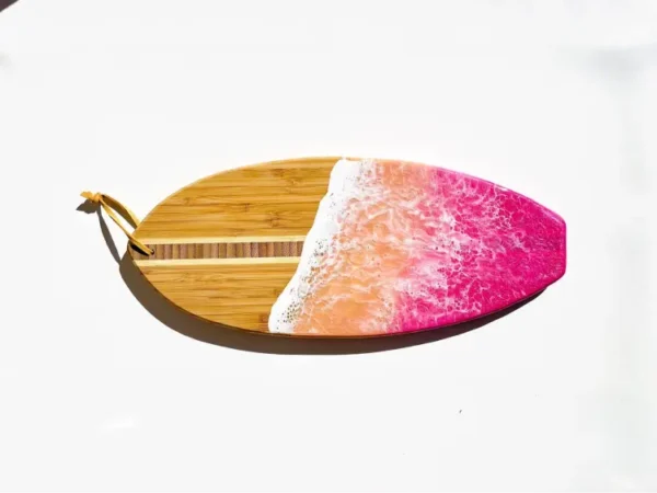 Rainbow Sherbet Surfboard Bamboo Wood Board