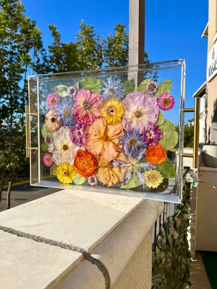 Acrylic Trays-Pressed Flowers
