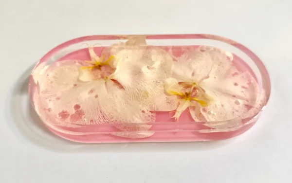 Pink and White Orchid Jewerly Tray Style 1