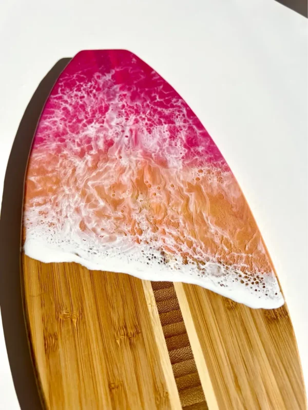 Rainbow Sherbet Surfboard Bamboo Wood Board