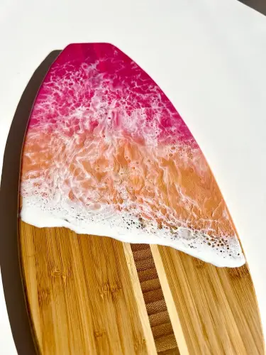 Rainbow Sherbet Surfboard Bamboo Wood Board